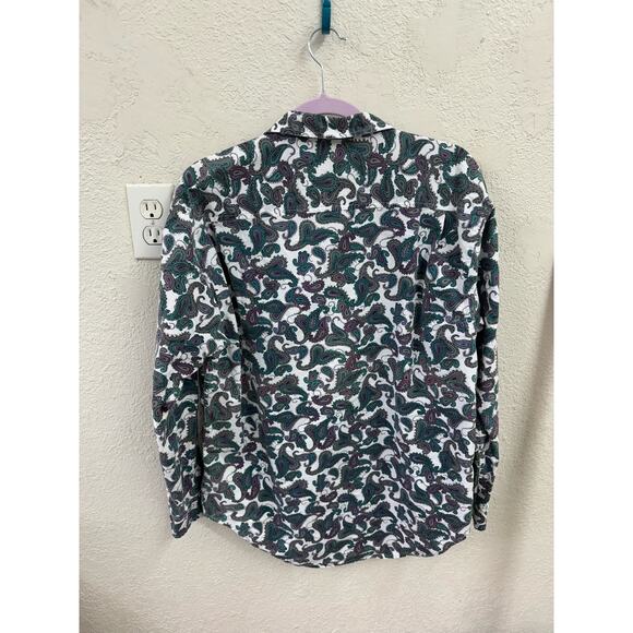 Vintage 90s Permit Brand Paisley Button Up Shirt Men's Medium - Picture 5 of 5